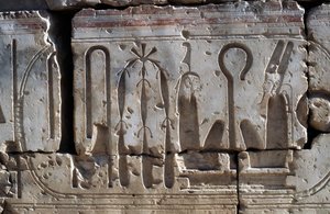 Bassorilievo, Tempio di Ramses II, Abydos (Abydos), Egitto, civiltà egizia, Nuovo Regno, Dinastia XIX da Egyptian 19th Dynasty