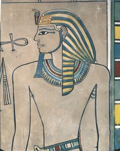 Egitto, Antica Tebe, Valle dei Re, murale del faraone Amenhotep III da Egyptian 19th Dynasty