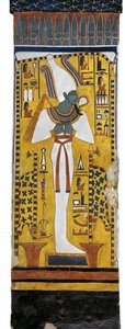 Egitto, Tebe, Luxor, Valle delle Regine, Tomba di Nefertari, pittura murale di Osiride nella camera funeraria della XIX dinastia da Egyptian 19th Dynasty
