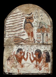Antichità egiziana: stele dello scultore Ken da Egyptian 19th Dynasty