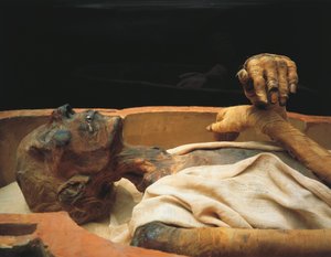 Mummia di Ramses II, dettaglio da Egyptian 19th Dynasty