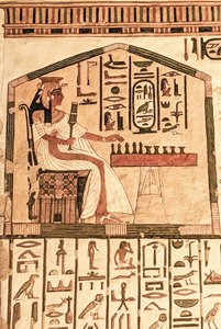 Nefertari che gioca a senet da Egyptian 19th Dynasty