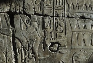 Rilievo, Tempio di Amon, Luxor, antica Tebe (Patrimonio Mondiale dell