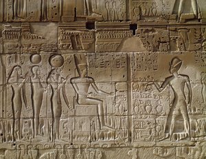 Rilievo raffigurante Seti I che fa un