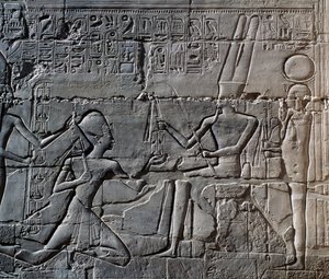 Campagne di Seti I in Siria e Palestina, rilievo, parete nord esterna della Grande Sala Ipostila, complesso del tempio di Karnak (Patrimonio Mondiale dell