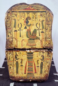 Vista finale della bara della mummia di Nesyamun, probabilmente trovata a Deir El-Bahri, Nuovo Regno, c.1100 a.C.