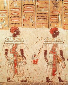 Nubiani, dalla tomba di Ramses III (c.1184-1153 a.C.) Nuovo Regno da Egyptian 20th Dynasty