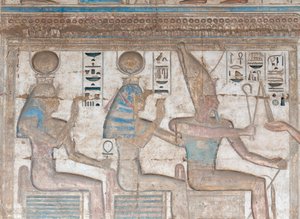 Immagine in rilievo dipinta sul muro da Egyptian 20th Dynasty