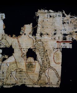 Papiro raffigurante scena satirica, ca 1100 a.C., risalente al regno di Ramses IX, Dettaglio, Civiltà egizia, Nuovo Regno, XX dinastia