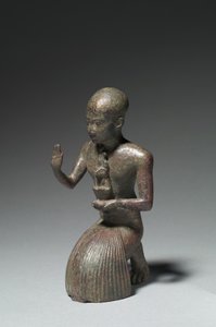 Statuetta di un sacerdote inginocchiato, 1186-1069 a.C.
