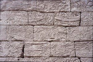 Il popolo del mare, battaglia navale di Ramses III, Medinet Habu, 1195-64 a.C.