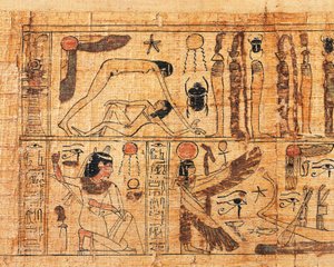 Papiro funerario di Serimen, sacerdote di Amon, (dettaglio) da Egyptian 21st Dynasty
