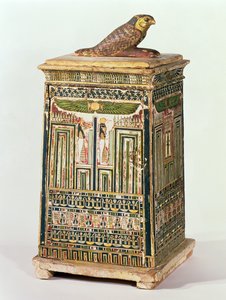 Scatola per vasi canopi, da Saqqara, Periodo Tardo