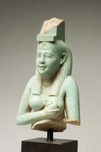 Frammento di Iside, Periodo Tardo Dinastico (faience)