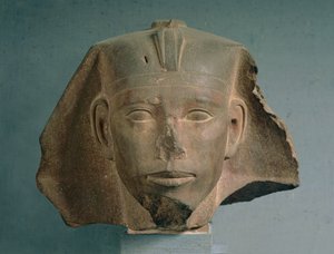 Testa del re Djedefre, da Abu Roash, Antico Regno, c.2565-2558 a.C.