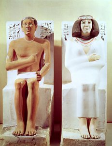 Rahotep e sua moglie, Nofret, c.2620 a.C. da Egyptian 4th Dynasty