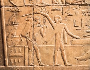 Scene di lavoro agricolo (dettaglio) da Egyptian 4th Dynasty