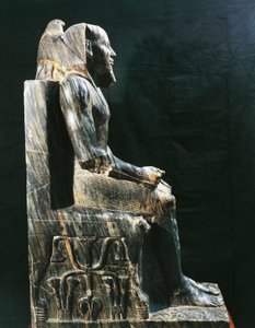 Statua del Faraone Chefren, Dinastia IV, Egitto (foto) da Egyptian 4th Dynasty