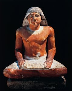 Statua di uno scriba seduto dalla necropoli di Saqqara, V dinastia, antico impero