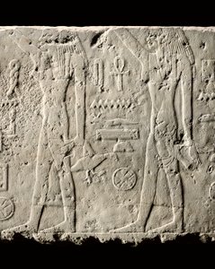 (dettaglio) del rilievo di Pehenuka, Antico Regno, 2465-2323 a.C. da Egyptian 5th Dynasty
