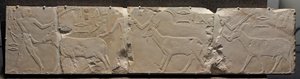 Rilievo di uomini che portano animali del deserto, c.2311-2281 a.C. da Egyptian 6th Dynasty