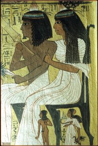 Antico Egitto, Pittura murale, Tomba di Sennedjem, Tomba dei Nobili, Tebe, Deir el Medina da Egyptian Egyptian