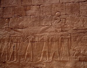 Antichità egiziana: rilievo dal tempio di Karnak (Karnac), Luxor, Egitto da Egyptian Egyptian