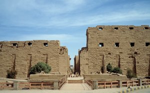 Antichità egizia: vista del tempio di Karnak. Egitto