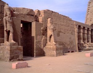 Antichità egizia: vista del tempio di Karnak. Egitto