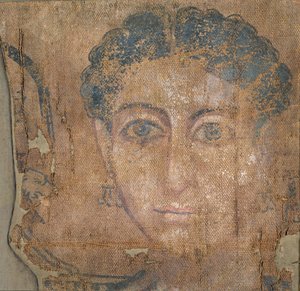 Testa di una giovane donna, c.100-300 da Egyptian Egyptian