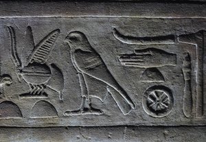 Geroglifici, Ape del Faraone e il Falco di Horus, Tempio di Horus, Edfu da Egyptian Egyptian