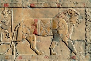 Leone, Senenmut, Tempio di Hatshepsut, Dayr al-Bahri, Egitto da Egyptian Egyptian