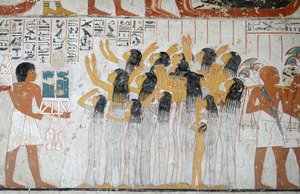 Scena del corteo funebre, tomba di Ramose da Egyptian Egyptian
