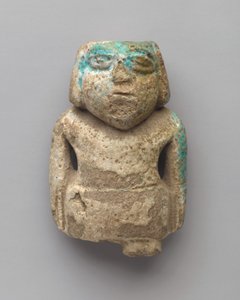Statuetta di un uomo in piedi, Periodo Dinastico Antico, c.3000-2675 a.C. (faience)