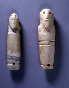 Etichette con teste maschili barbute (avorio) da Egyptian Egyptian