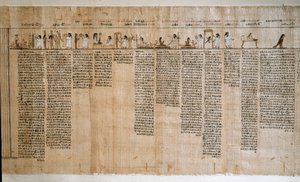 Antichità egiziana: Papiro di un Libro dei Morti. Periodo tolemaico. Museo Egizio, Torino