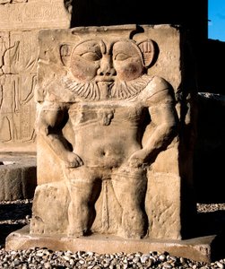 Antichità egiziana: la divinità Bes (dettaglio) da Egyptian Ptolemaic Period
