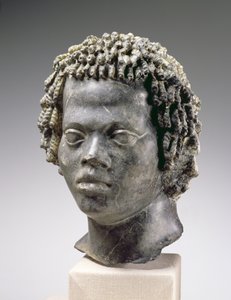 Testa di un uomo nero, fine II secolo a.C. da Egyptian Ptolemaic Period