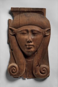 Pannello da una colonna di Hathor, 380-200 a.C. (cedro) da Egyptian Ptolemaic Period