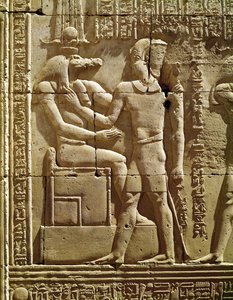 Rilievo di Sobek e Tolomeo VI Filometore (180-45 a.C.)