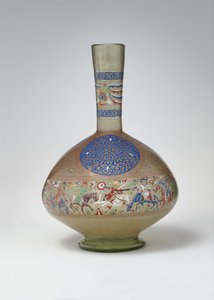 Bottiglia smaltata e dorata, c.1270-99 (vetro)