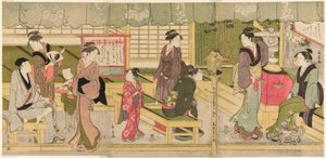 La stanza anteriore del Naniwaya (Naniwaya misesaki) da Eishōsai Chōki