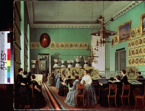 Vista della sezione femminile della scuola di disegno di San Pietroburgo da Ekaterina Khilkova