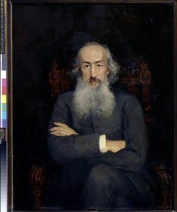 Ritratto dello storico Constantin Bestoujev Rioumine (1829-1897) da Ekaterina Sergeevna Zarudnaya Kavos