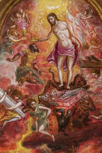Altare portatile: pannello centrale che raffigura un