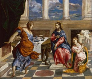 Cristo in casa di Marta e Maria da El Greco
