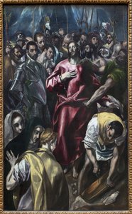 Cristo spogliato della sua tunica. Dipinto di El Greco, tra il 1583 e il 1584. Arte spagnola