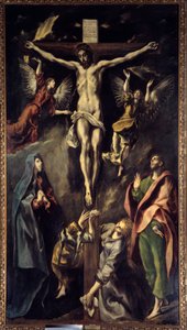 La crocifissione Dipinto di Domenikos Theotokopoulos detto El Greco (1541-1614) XVII secolo