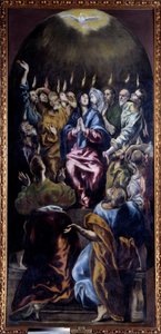 La Pentecoste, dipinto di Domenikos Theotokopoulos detto El Greco (1541-1614) XVII secolo. Madrid, Museo del Prado