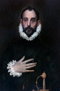 Un nobile con la mano sul petto, c1577-1584 da El Greco